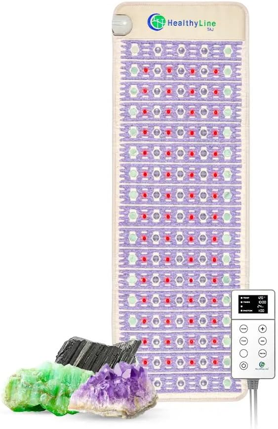 PEMF Advanced Far Infrared Full Body Heating Pad Biomat with Red Lights, Amethyst, Tourmaline & Jade 72"x24" Zevon