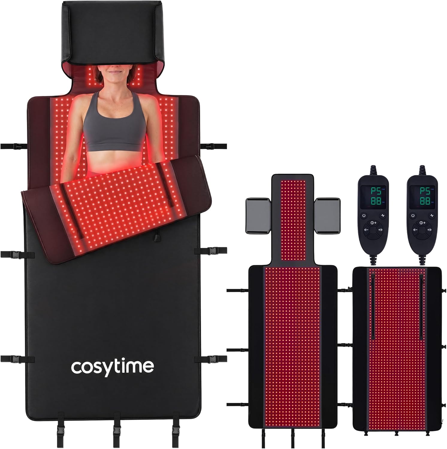76"x33" Full Body Red Light Therapy Bag with Tri-Chip 8460 LED Matrix & Detachable Dual-Panels Zevon